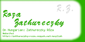 roza zathureczky business card